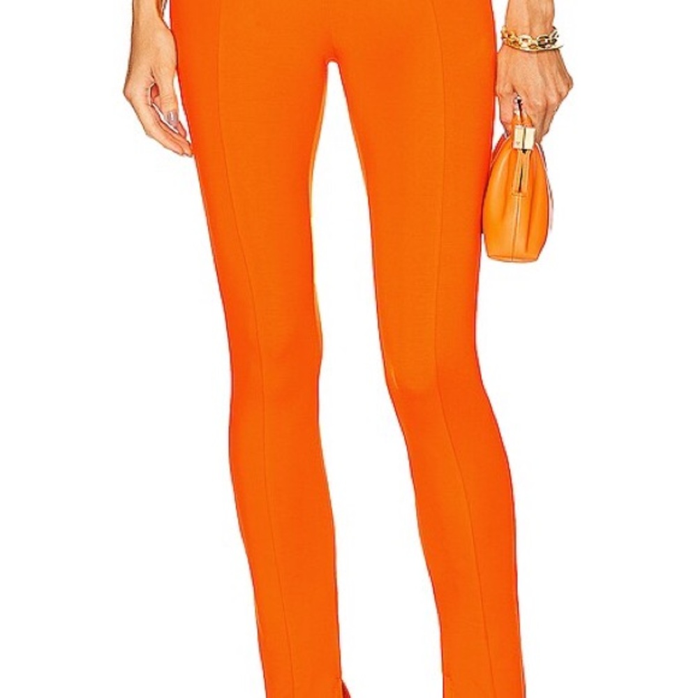 Michael Costello Orange Slim Leg Jumpsuit Pants